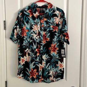 RVCA Black Montague Floral Button-Up Shirt